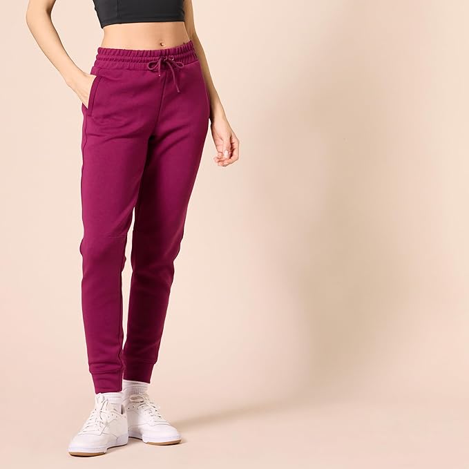 Amazon Essentials Women's Active Sweat Relaxed-Fit Joggers Plum XL