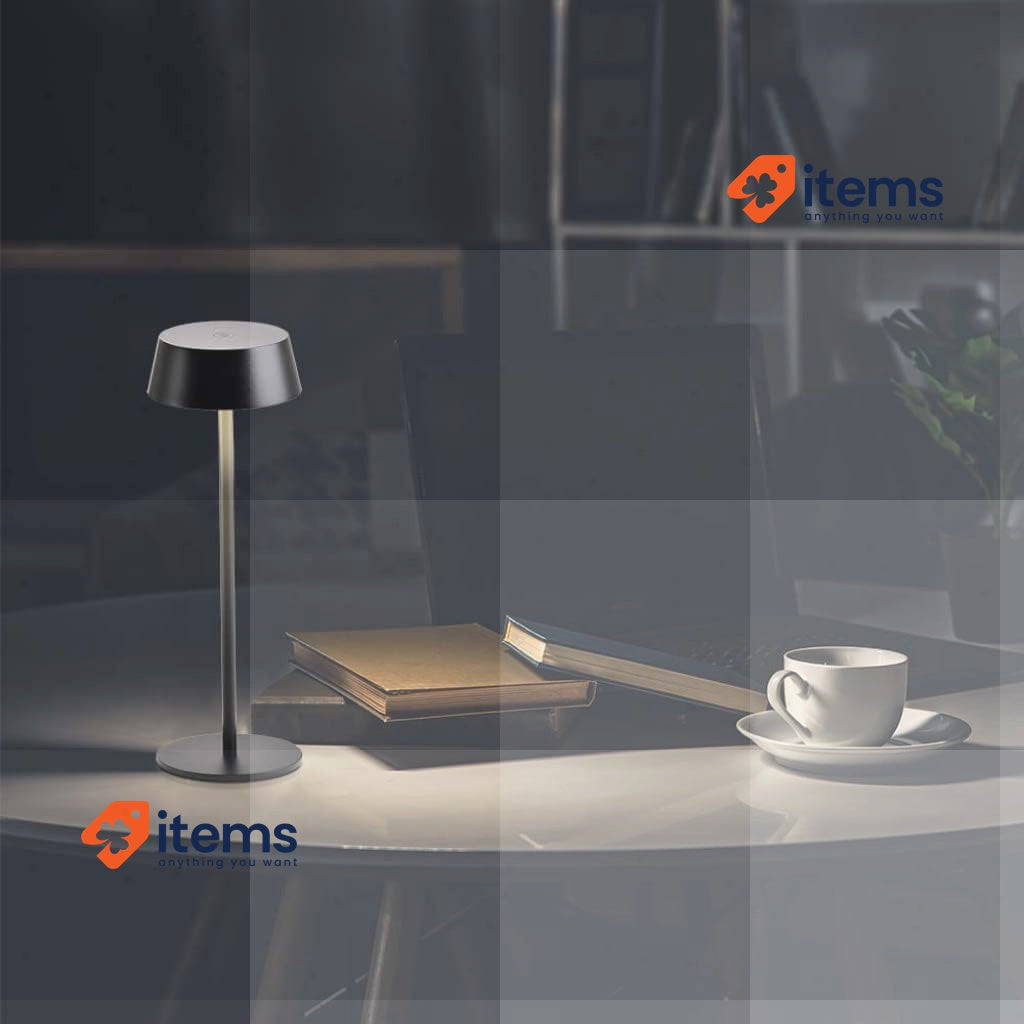 V-TAC Dimmable LED Table Lamp 2W IP54-4400 Black White Wireless Touch Indoor