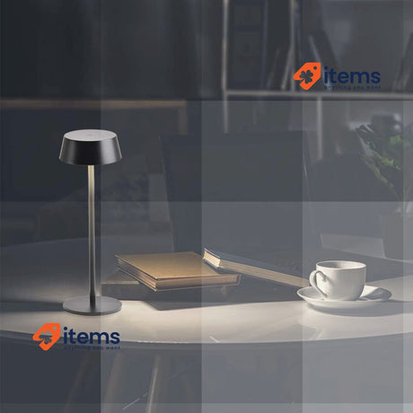 V-TAC Dimmable LED Table Lamp 2W IP54-4400 Black White Wireless Touch Indoor