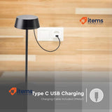 V-TAC Dimmable LED Table Lamp 2W IP54-4400 Black White Wireless Touch Indoor