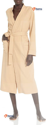 Amazon Essentials Women's Waffle Full - Length Robe Light Camel, Size XX Large