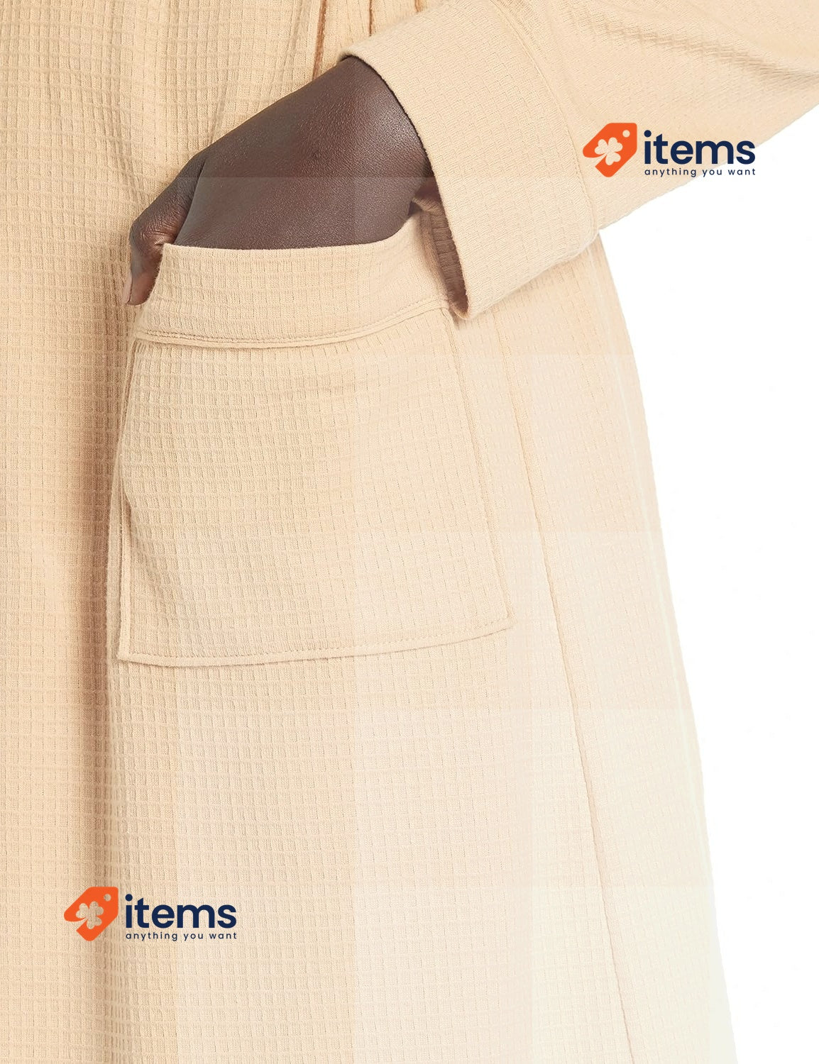 Amazon Essentials Women's Waffle Full - Length Robe Light Camel, Size XX Large