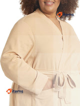 Amazon Essentials Women's Waffle Full - Length Robe Light Camel, Size XX Large