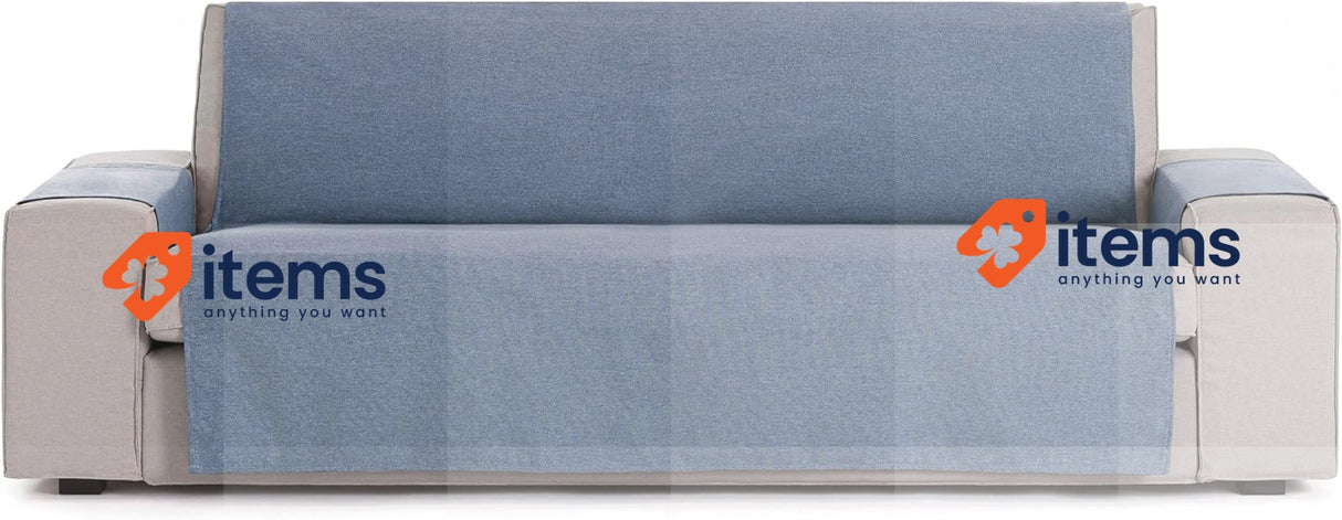 Eysa Valkiria Universal Sofa Cover with Tie 2 Seater, Colour 03, Blue 3