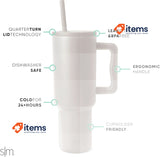 Simple Modern Tumbler 40 oz with Handle and Straw, Insulated Stainless Steel