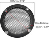 PATIKIL 3" 95mm Speaker Grill Cover Net Circle Guard Protection, Black 2pcs