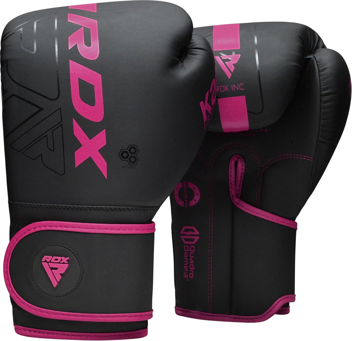 RDX Boxing Gloves, Pro Training Sparring, Maya Hide Leather 14 OZ Pink