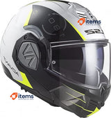 LS2 FF906 ADVANT CODEX WHITE BLACK-06 3XL (M) LS2, LS2, ADVANT Flip-Up Helmet