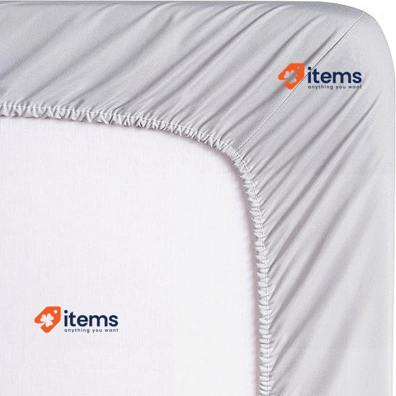 Todocama Fitted sheet made from extra soft brushed 105 x 190/200 cm Light Grey