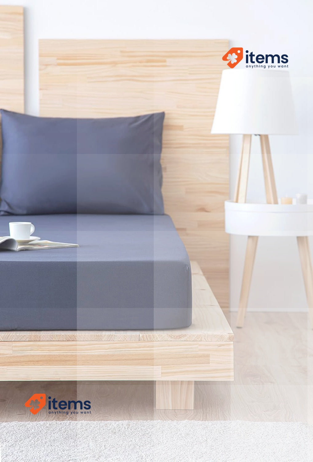 Todocama Fitted Sheet Extra Soft Brushed Microfibre (90 x 190/200 cm Dark Grey)