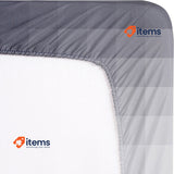 Todocama Fitted Sheet Extra Soft Brushed Microfibre (90 x 190/200 cm Dark Grey)