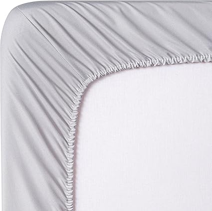 Todocama Extra Soft Brushed Microfiber Fitted Sheet Greyish