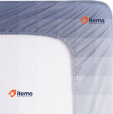 Todocama Fitted sheet microfibre, 160 x 190/200 cm, Greyish Blue Todocama