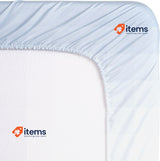 Todocama Fitted sheet extra soft brushed microfibre 90 x 190/200 cm, Light Blue
