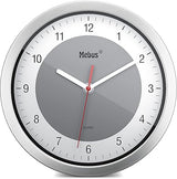 Mebus Model: 16210 Quartz Wall Clock/Small Clock for Small Spaces/Silver Frame