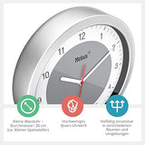 Mebus Model: 16210 Quartz Wall Clock/Small Clock for Small Spaces/Silver Frame