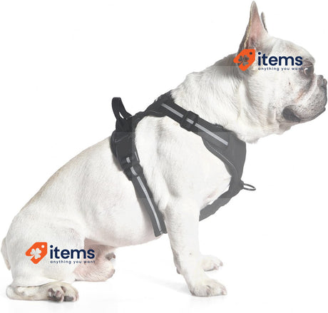 Amazon Basics No - Pull Dog Vest Harness Black Adjustable Soft Padded No-Pull