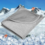 HOMFINE Cooling Blanket - Lightweight Summer Blanket, Grey, 220x200cm