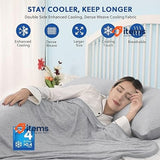 HOMFINE Cooling Blanket - Lightweight Summer Blanket, Grey, 220x200cm