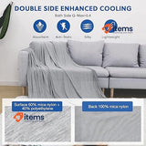 HOMFINE Cooling Blanket - Lightweight Summer Blanket, Grey, 220x200cm
