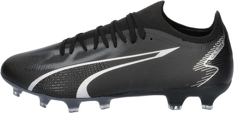 PUMA Unisex ULTRA MATCH FG/AG Soccer Shoe, BLACK-ASPHALT, 8 UK