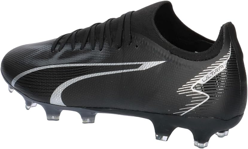 PUMA Unisex ULTRA MATCH FG/AG Soccer Shoe, BLACK-ASPHALT, 8 UK