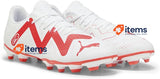 PUMA Men's Future Play Fg/Ag Soccer Shoe Puma White Fire Orchid 9 UK White-FIRE