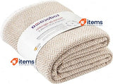 Todocama Extra Soft Cotton Blanket Sofa Quilt, Bed Cover, 230x240cm, Sand Beige