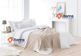 Todocama Extra Soft Cotton Blanket Sofa Quilt, Bed Cover, 230x240cm, Sand Beige
