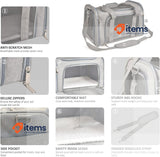 TOFFCAEA Dog Carrier Bag, Breathable Pet Carrier Bag Grey