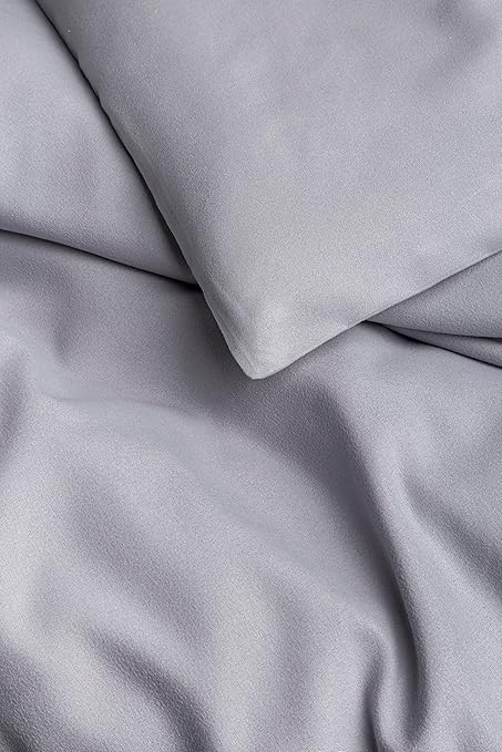 Todocama Microfibre duvet cover for extra soft feel light grey