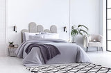 Todocama Microfibre duvet cover for extra soft feel light grey