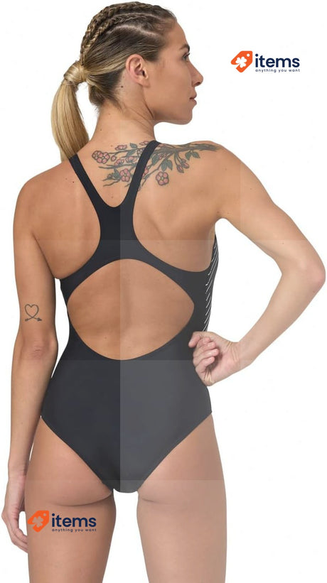Arena Women s Branch Swimsuit Swim Pro Back One Piece Black, Size 34UK, 38DE