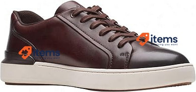 Clarks Men's Courtlite Move Sneaker Leather Dark Brown Size 9.5 UK (44 EU) Mens