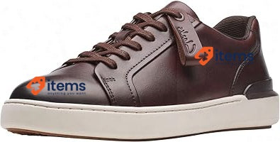 Clarks Men's Courtlite Move Sneaker Leather Dark Brown Size 9.5 UK (44 EU) Mens