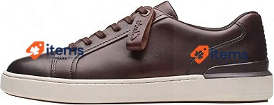 Clarks Men's Courtlite Move Sneaker Leather Dark Brown Size 9.5 UK (44 EU) Mens