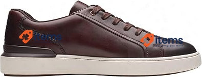Clarks Men's Courtlite Move Sneaker Leather Dark Brown Size 9.5 UK (44 EU) Mens