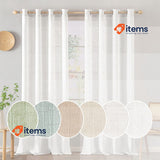 MIULEE White Curtains for Living Room Drapes Window 2 Panels, 55 * 102inch Voile