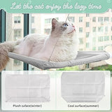 DICLLY Window Cat Hammock for Cats up to 25 kg Silver Grey