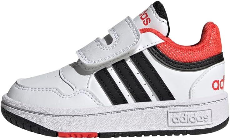 adidas Hoops Shoes Unisex-Kids Sneakers FTWR White Core Black Red 23 EU