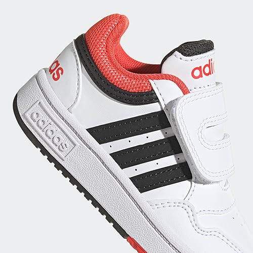 adidas Hoops Shoes Unisex-Kids Sneakers FTWR White Core Black Red 23 EU