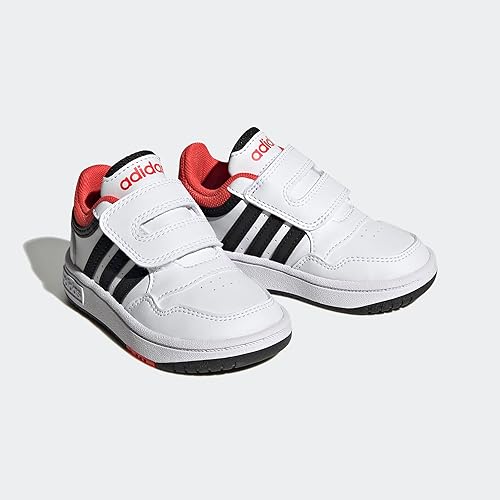 adidas Hoops Shoes Unisex-Kids Sneakers FTWR White Core Black Red 23 EU