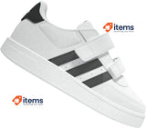 Adidas Boy s Breaknet 2.0 Two-Strap Sneaker White / Black, Size 5K (UK), 21 (EU)