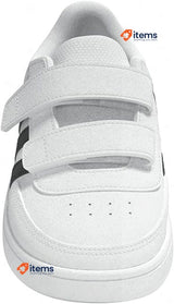 Adidas Boy s Breaknet 2.0 Two-Strap Sneaker White / Black, Size 5K (UK), 21 (EU)