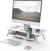 Fenge Support Wood Monitor, 2-layer Monitor Support with Storage Space