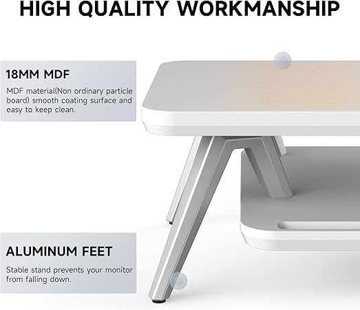 Fenge Support Wood Monitor, 2-layer Monitor Support with Storage Space