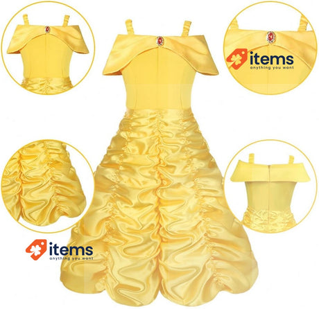 Princess Costume - Elsa - Dress and Accessories for Girls: Necklace, Earrings...
