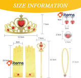 Princess Costume - Elsa - Dress and Accessories for Girls: Necklace, Earrings...