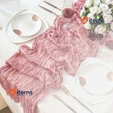 SRIZIAN Dusty Blush Gauze Table Runner 10 Feet Boho Style Birthday Parties