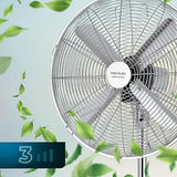 Cecotec EnergySilence 620 Retrostyle pedestal fan, 50 W, chrome finish